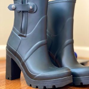 Platform High Heel Rubber Boots